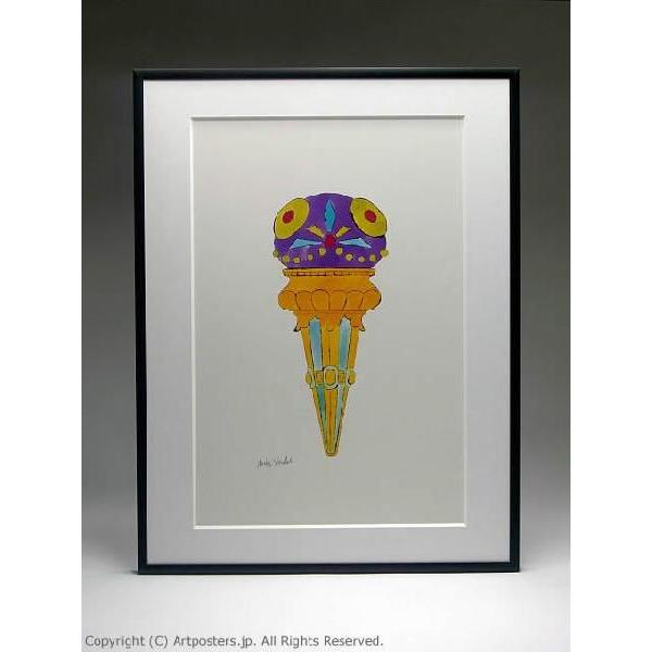 【出荷区分B】アンディ・ウォーホル　アイスクリーム・デザート　紫　額付ポスター　Andy Warhol: Ice Cream Dessert, c. 1959 (purple fancy)｜artposters