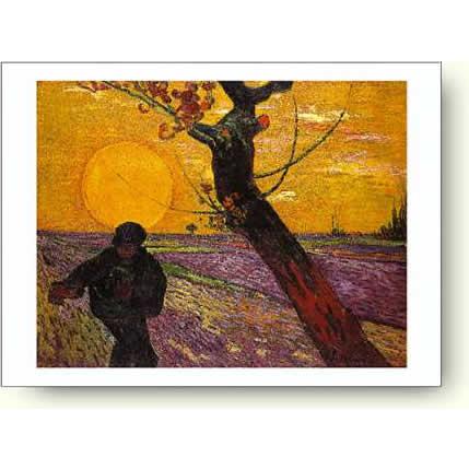 【出荷区分D】フィンセント・ファン・ゴッホ(Vincent Van Gogh)　夕陽と種蒔く人, 1888年　【アートポスター】｜artposters