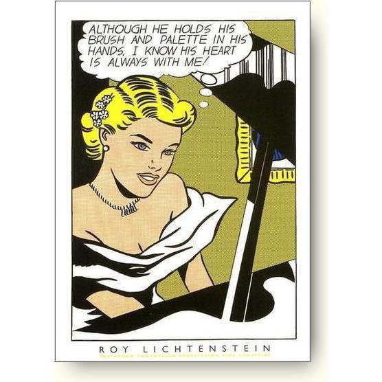 出荷区分D】ロイ・リキテンスタイン ピアノを弾く少女, 1963年