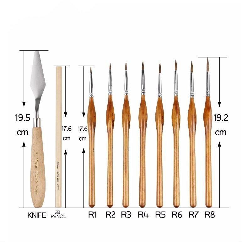 【giorgione】ペイントナイフ＆極細ナイロン筆　8本 セット｜artrenge｜03