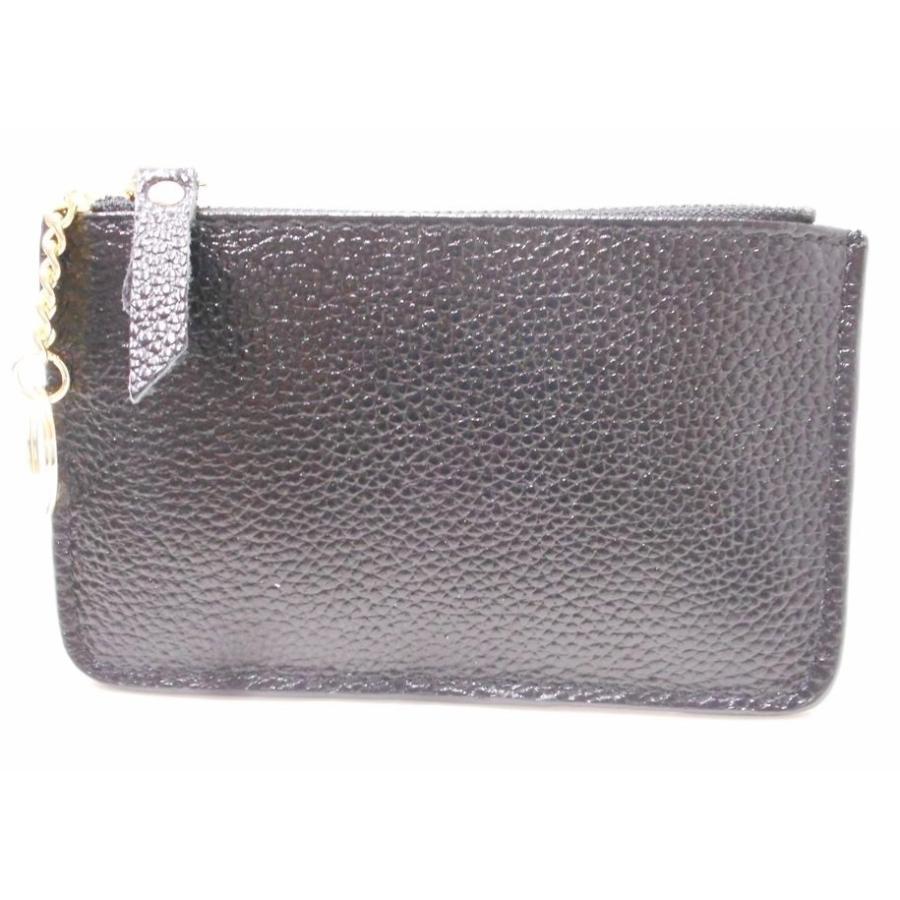 Syoku レザー フラグメントケース チェーン付 ブラック カードケース