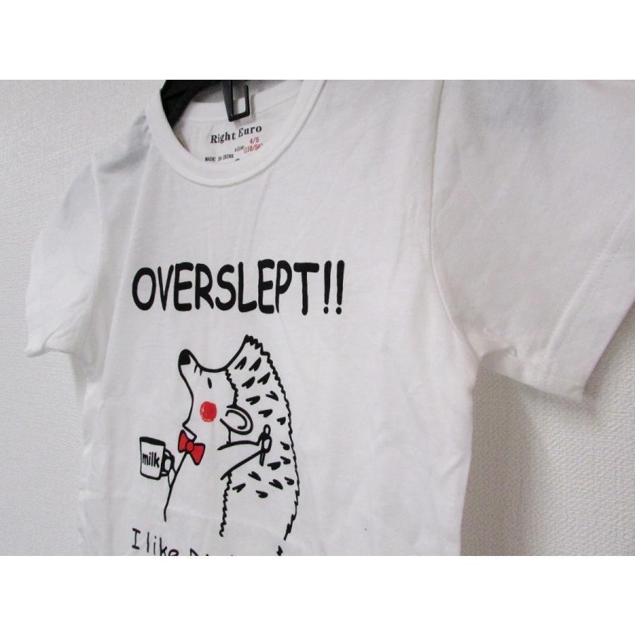 Right Euro Collection ハリネズミ キッズ Tシャツ ホワイト 110サイズ 