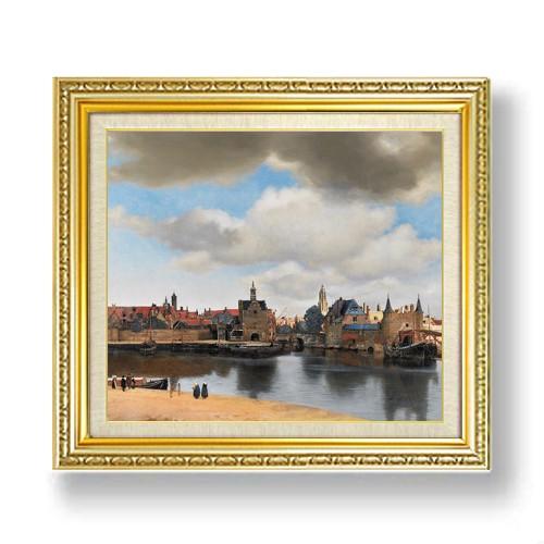 フェルメール デルフトの眺望 F10 油絵 直筆仕上げ 複製画 額縁付 絵画 販売 10号 油彩 風景画 673 599mm 送料無料 Fn 0006 絵画販売アートレスト ヤフー店 通販 Yahoo ショッピング
