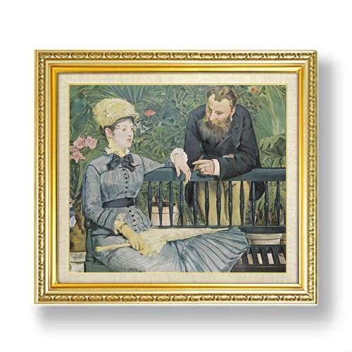 マネ　温室にて　F10　　絵画　販売 10号　油彩　人物画　673×599mm 送料無料