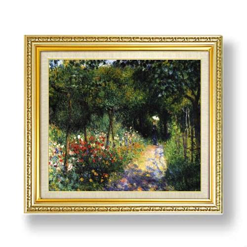 ルノワール 庭の女 F10　　絵画　販売 10号　油彩　風景画　673×599mm 送料無料