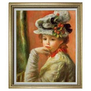 絵画/人物画/ルノアール[帽子の女] F10号/油彩(工藝画) / 名画/印象派 絵画/人物画/ルノアール[帽子の女] F10号/油彩(工藝画) / 名画