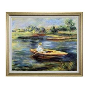 ルノワール ボートを漕ぐ若い女 F30 【油絵 直筆 複製画