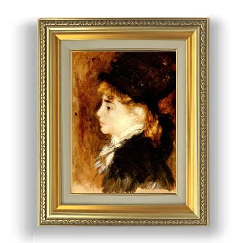 モデルの肖像 F4【油絵 直筆仕上げ 複製画】【額縁付】　絵画　販売 4号　油彩　人物画　477×387mm 【天翔ける】 送料無料