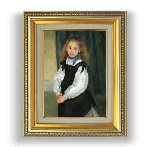 ルノワール ルグラン嬢 F4　絵画　販売 4号　油彩　人物画　477×387mm 送料無料