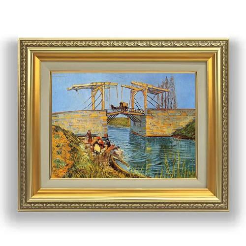 ゴッホ　アルルのはね橋 F4 4号　油彩　風景画　477×387mm 送料無料