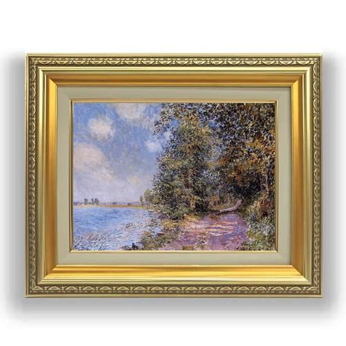 シスレー ヴニュ郊外、８月の午後 F4 4号　油彩　風景画　477×387mm 送料無料