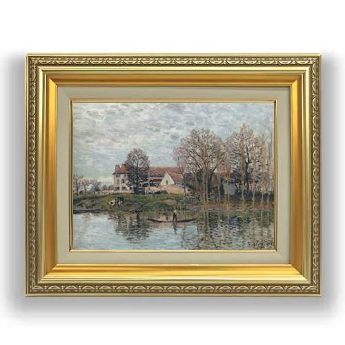 シスレー ポールマルリの風景 F4 4号　油彩　風景画　477×387mm 送料無料