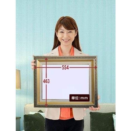 落穂拾い　F6　【油絵 直筆 複製画】【布張りキャンバス・額縁付】　6号　油彩　風景画　554×463mm 【笠井】 送料無料
