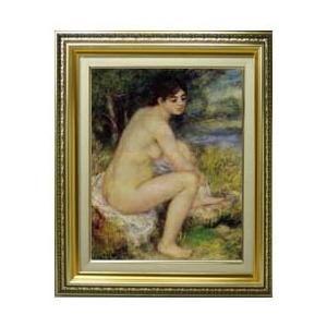 ルノワール 座る浴女 F6　　　（ルノアール）　6号　油彩　人物画　554×463mm 送料無料