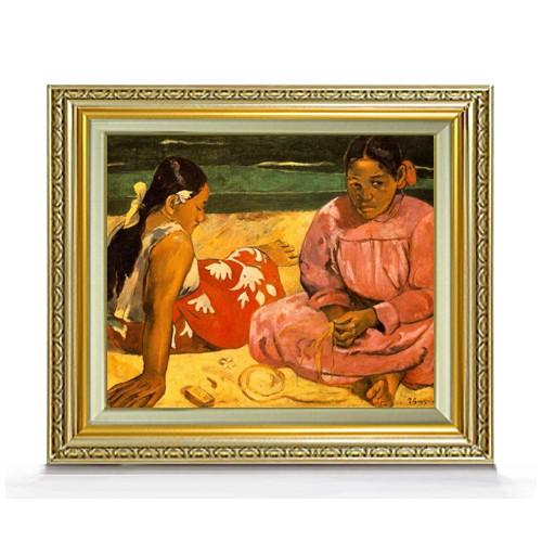 ゴーギャン タヒチの女 F8 【油絵 直筆仕上げ 複製画】【額縁付】 絵画  