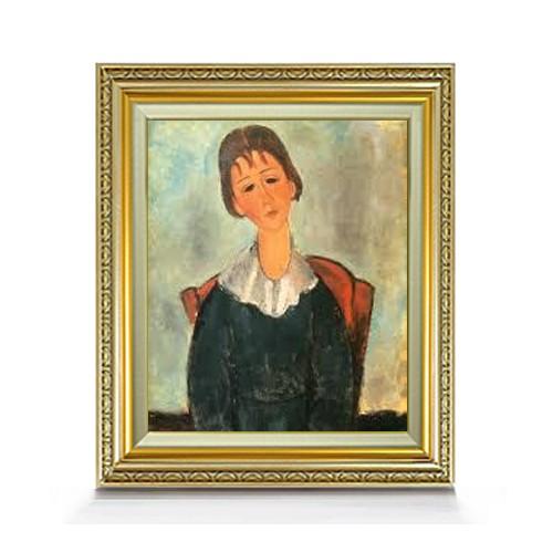 モディリアーニ　少女の肖像　F8　　絵画　販売　8号　油彩　人物画　598×524mm 送料無料