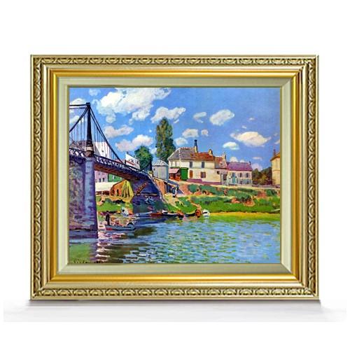 水彩画 -上野公園散策-額縁付き GB-Sg 257 Spec M45 var 1/- ダルグリーン＆ブライトカーマイン