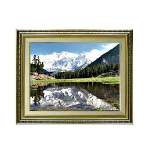 山麓を望む F6サイズ 油彩 風景画 オリジナルインテリア絵画 風水画