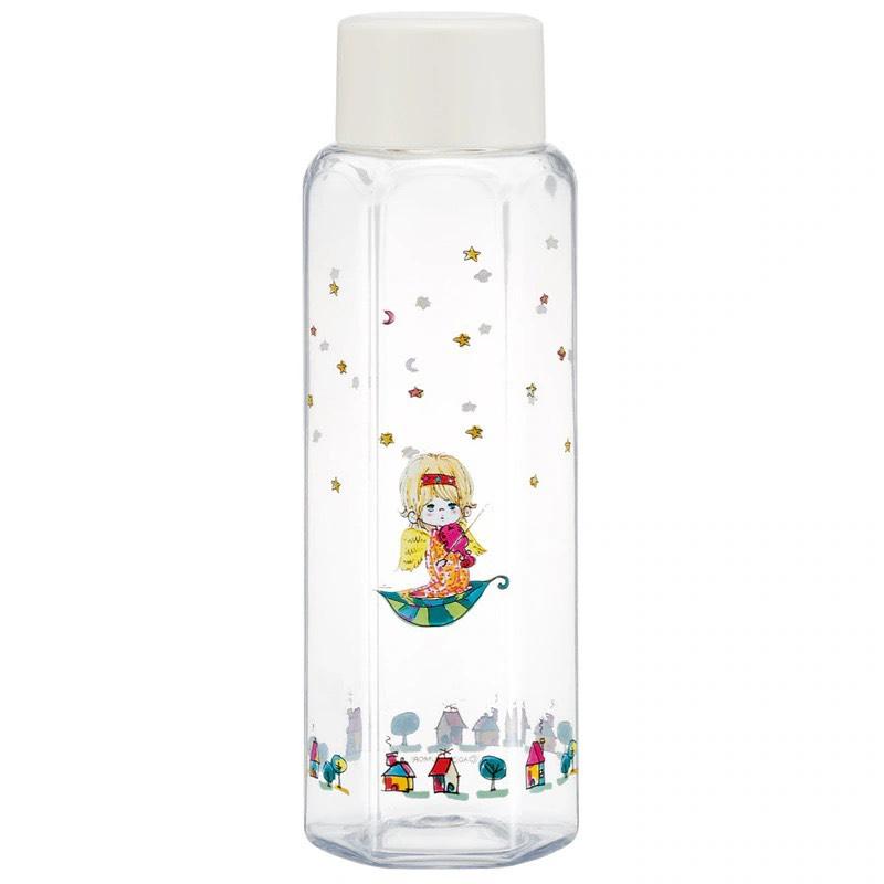【水森亜土】6角形ブローボトル/56×59.7×181.1mm/350ｍｌ/亜土ちゃん/キャラクター/グッズ/ギフト/プレゼント/ランチ/お弁当/水筒/ボトル | 