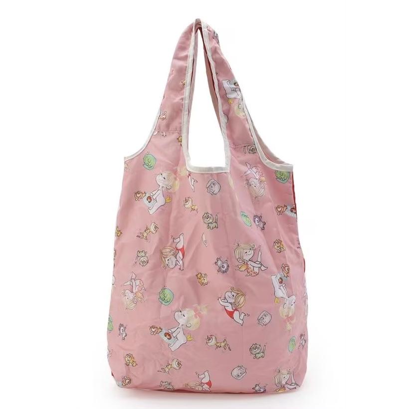 水森亜土】エコバッグ(2種類)『ネコ』『バスタイム』/持ち運びに便利