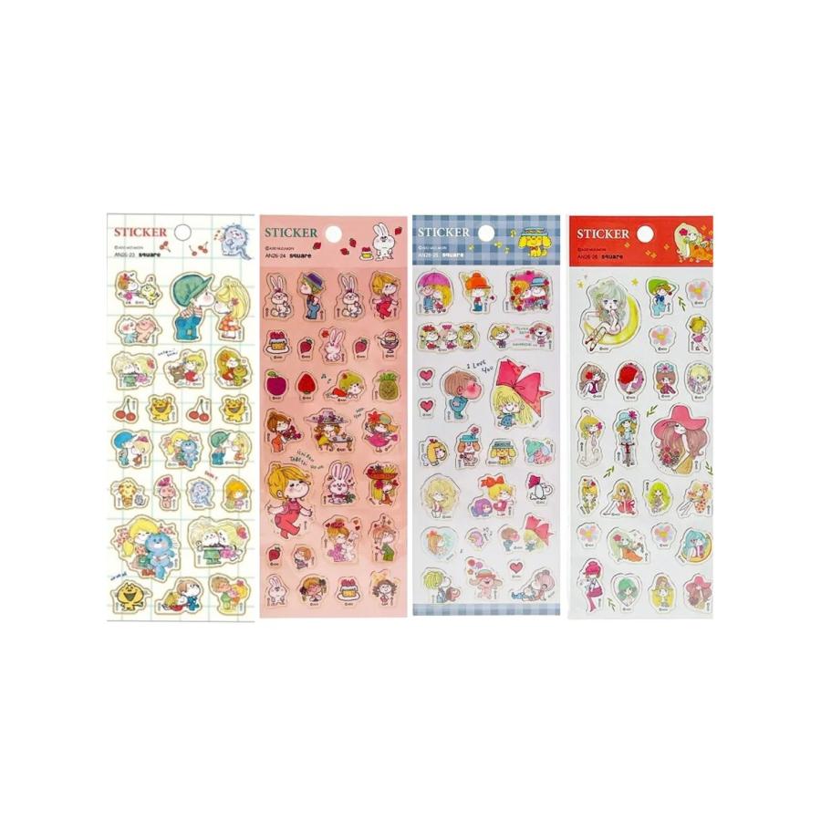 【水森亜土】フチドリシール/75×200/ステーショナリー/文房具/あどちゃん/グッズ/ギフト/プレゼント | 