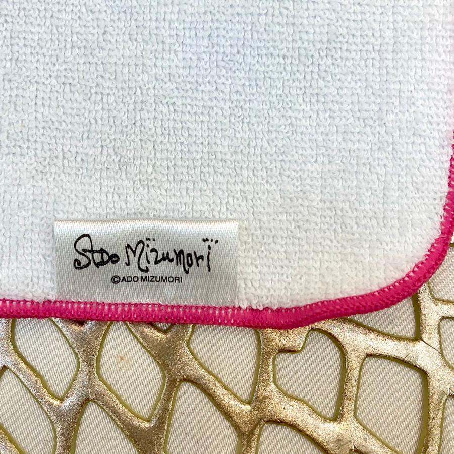 水森亜土】ミニタオル「カップル」25×25cm/かわいい/ハート