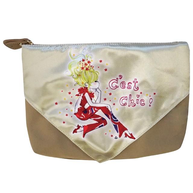 【水森亜土】アディーフスカーフ親子バック（ネイビー/ベージュ/ワインレッド/ブラック)〈SAC × 水森亜土コラボ商品〉/プレゼント/ギフト/カバン |  | 07