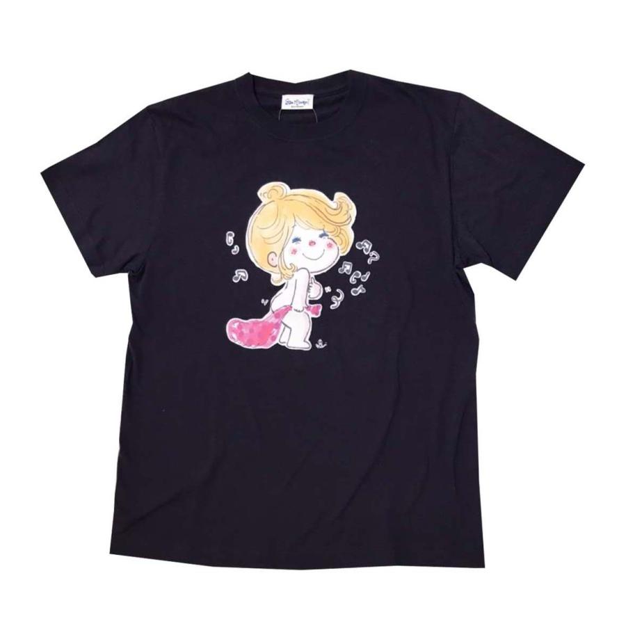 水森亜土 半袖tシャツ タオル ホワイト ネイビー フリーサイズ 男女兼用 ゆったり かわいい 大人カジュアル シンプル イラスト T Taoru W N アートサロン和錆 通販 Yahoo ショッピング