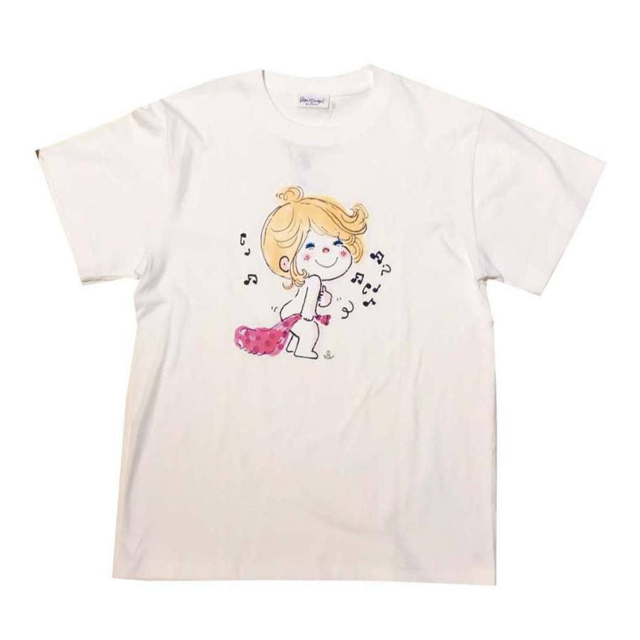 水森亜土 半袖tシャツ タオル ホワイト ネイビー フリーサイズ 男女兼用 ゆったり かわいい 大人カジュアル シンプル イラスト T Taoru W N アートサロン和錆 通販 Yahoo ショッピング