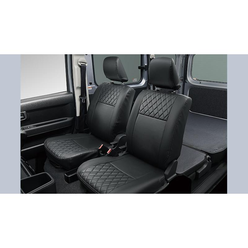 サンバーバン・S700B/S710B】本革風フロントシートカバー【スバル純正