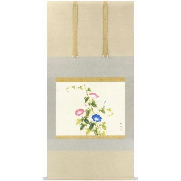 奥田吟水 朝顔 日本画 掛け軸 新品 Www Engineeringcreative Com