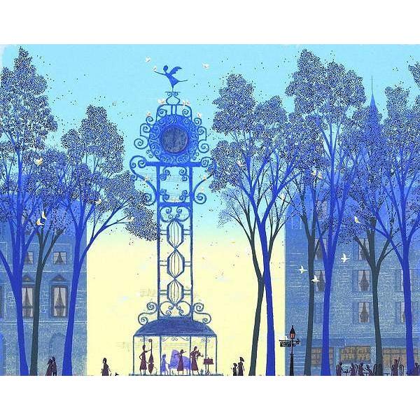 最上の品質な インチ判 ジグレ版画 花咲く大地 小さい版画 絵画 日本の