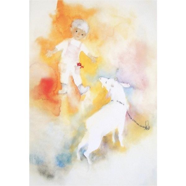 いわさきちひろ やぎと男の子 複製画 絵画 額付 新品 版画 アート静美洞 通販 Yahoo ショッピング