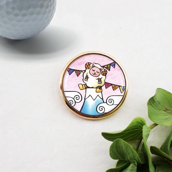 ゴルフマーカー マグネット 磁石入り ゴールド おしゃれ かわいい 動物