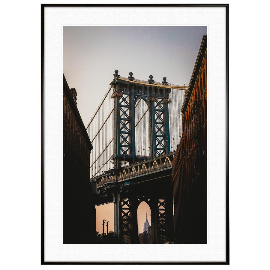 アメリカ写真 ニューヨーク ブルックリンブリッジ インテリアアート写真額装 S〜Lサイズ AS0586 AS0586インテリアフォト