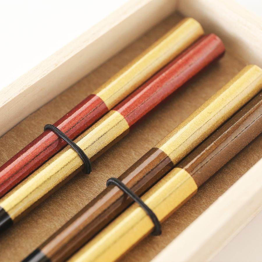 名入れ ギフト 敬老の日 プレゼント《桐箱入り 箸 夫婦箸 八角歌舞伎》母の日 父の日 結婚 入籍 結婚式 両親贈呈品 金婚式 はし ハシ hashi hasi |  | 02