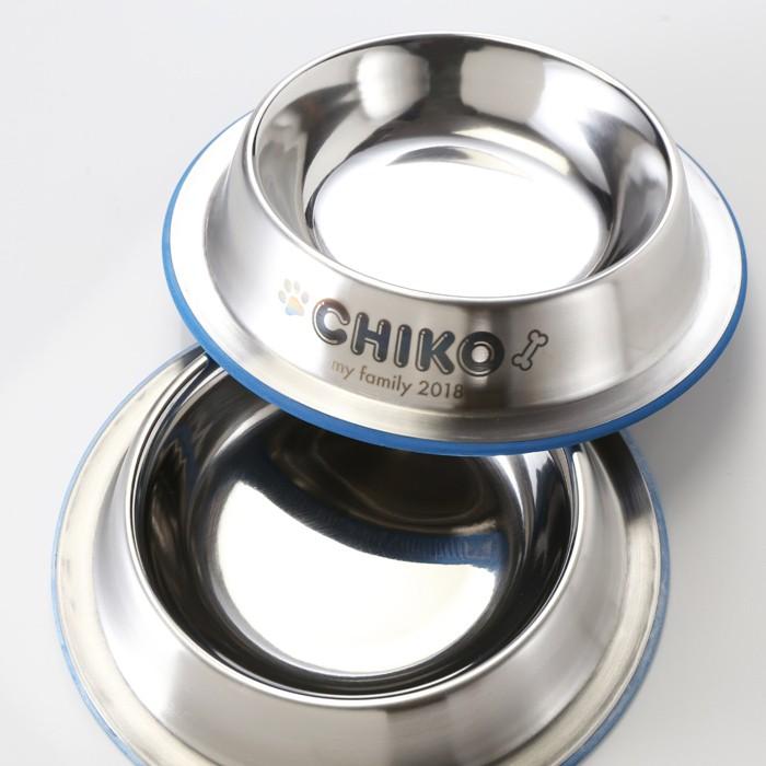 ギフト プレゼント 名入れ ペット 犬 猫 フードボウル ステンレス食器 デュラペットボウル 富士型 XS 皿 丈夫 衛生的 爆買 | ブランド登録なし | 07