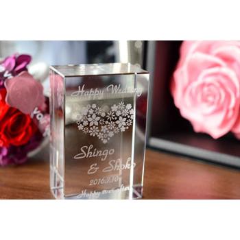 ギフト プレゼント 名入れ ペーパーウェイト レクタングル エコクリスタルガラス 結婚祝い、お誕生日 爆買 | ブランド登録なし | 07