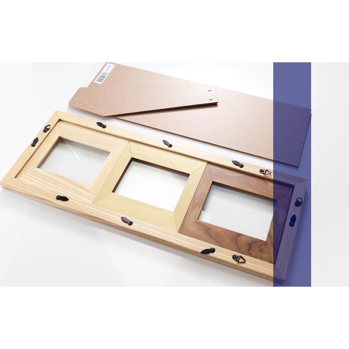 出産祝い ギフト プレゼント 名入れ フォトフレーム ハッピーフレーム 中枠レーザー彫刻 3枚タイプ ナチュラル 写真立て 結婚祝い 内祝い 爆買 | ブランド登録なし | 13