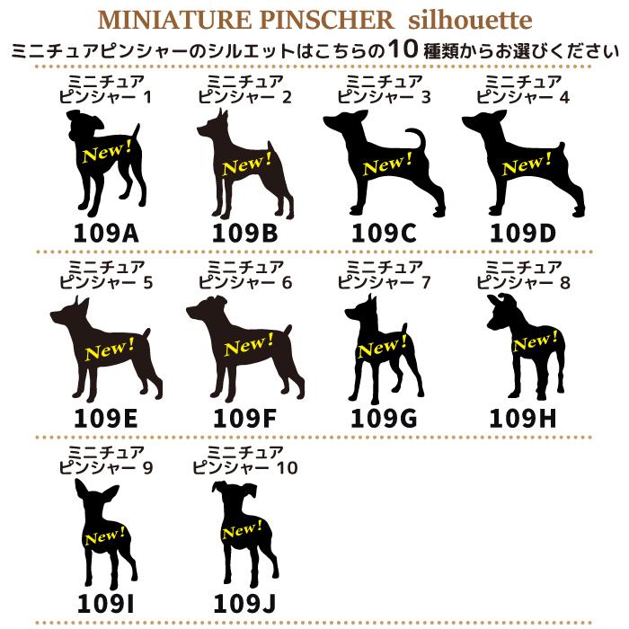 犬 ステッカー ミニピン ミニチュア ピンシャー シルエット 名前 名