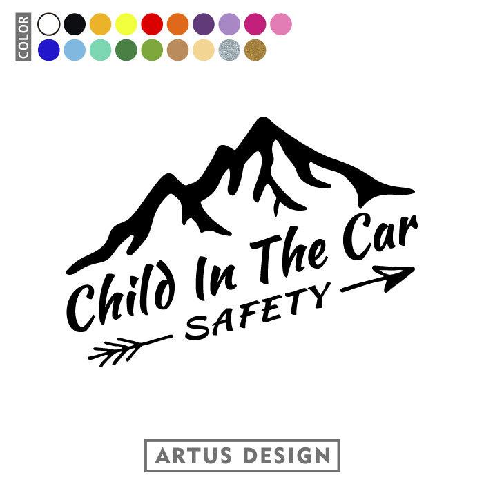 チャイルドインカー ステッカー おしゃれ 文字 アウトドア シンプル かっこいい Child In Car キッズインカー ベビーインカー Jverbeetenstukadoor