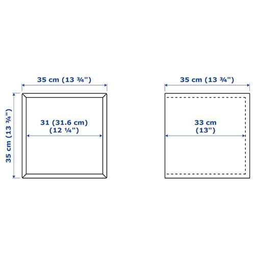 イケア（IKEA） オープンキャビネット ダークグレー ホワイト キューブ