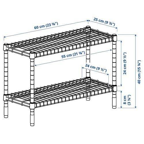 イケア IKEA メタルラック 幅60cm マルチアングル 60x25x40cm イケア IKEA メタルラック 幅60cm マルチアングル 60x25x40cm