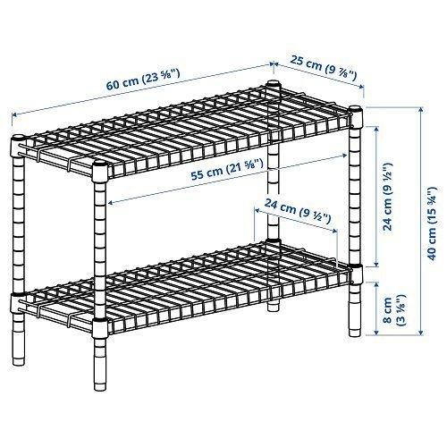 IKEA イケア メタルラック 幅60cm マルチアングル 60x25x40cm シェルフユニット スチールラック オープン｜artworks｜06