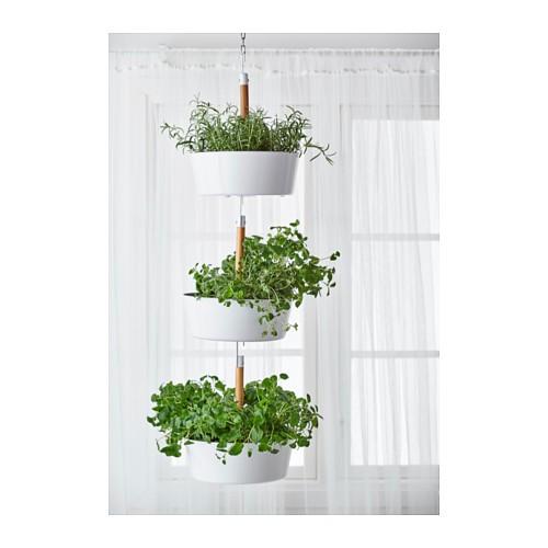 IKEA/イケア ガーデンプランターハンギング ホワイト/ハンギング フラワーポット おしゃれ 園芸用品 ガーデニング 雑貨 かわいい AW