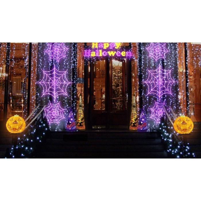 LEDストリング くもの巣 クモの巣（小）ハロウィン/プロ施工用イルミネーションライトハロウィンのお化け/LEDモチーフライト/ハロウィンの画像