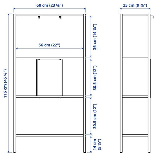 イケア IKEA 4段シェルフユニット メタル/ホワイト 書庫 収納棚 イケア IKEA 4段シェルフユニット メタル/ホワイト 書庫 収納棚