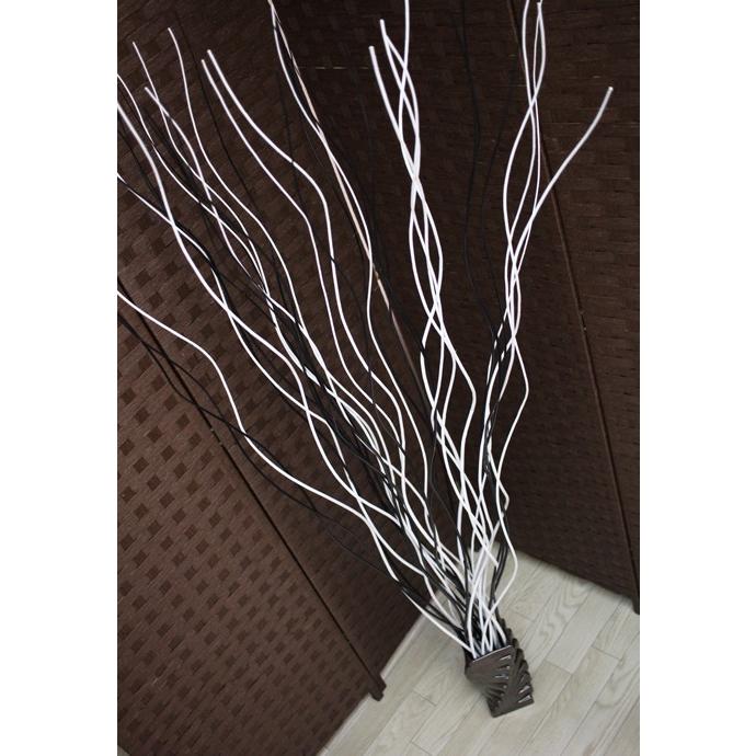 人工観葉植物 造花/150cm モノトーンMIXブランチのデザインポット