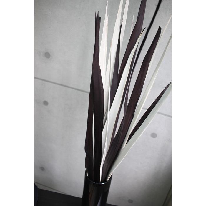 人工観葉植物 モノトーン ブラックリーフ ソードリーフミックスポット 造花 110cm 人工観葉植物 110cmモノトーンMIXリーフのデザインポット ヤシの葉