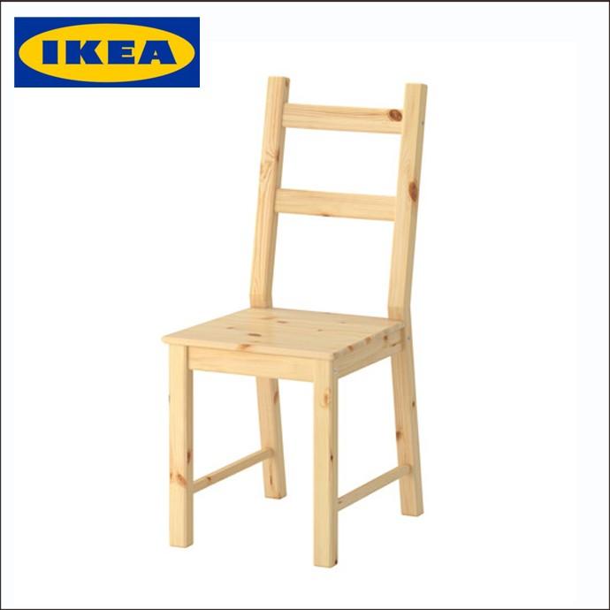 イケア IKEA 木製チェア パイン材/スクエア型 45cm  椅子 チェア イケア/IKEA/木製チェア パイン材 IVAR｜artworks